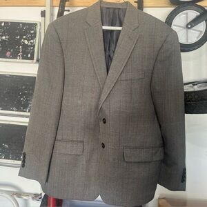 Ralph Lauren Blazer Sports Suit Jacket Coat Grey Sz 40s Blue Label